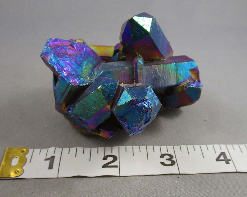 Rainbow Aura Quartz Crystal Cluster 1pc B042-2