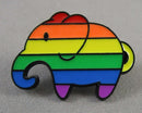 Rainbow Elephant Enamel Pin 1pc (BIN 105)