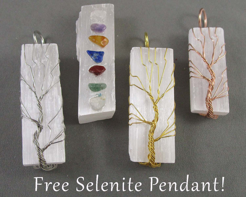 FREE Selenite Gemstone Pendant with Purchase!  You Choose!