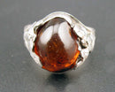 Amber Gemstone Ring 925 Sterling Silver Size 6.5 (Vintage) H143-2