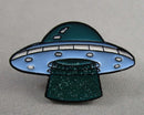 Flying Saucer Landing Enamel Pin 1pc (BIN 110)