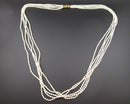 Natural Pearl Gemstone Necklace 925 Sterling Silver Vintage H143-3