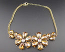 Rhinestone Beaded Statement Necklace Vintage H143-8