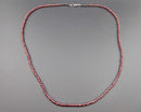 Faceted Garnet Gemstone Necklace Vintage H143-14