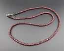 Faceted Garnet Gemstone Necklace Vintage H143-14