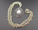 Rhinestone Beaded Statement Necklace Vintage H143-15