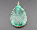 Malachite Gemstone Pendant (Vintage) H143-16