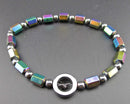 Rainbow Hematite Gemstone Bracelet (Vintage) H143-23