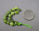 Nephrite Jade Beads (Canadian) Faceted Flat Round 6.5mm (C231)