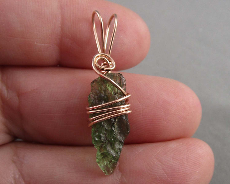 Moldavite Crystal Pendant (14K RGF) 1pc B026-3