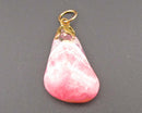 Pink Rhodochrosite Gemstone Pendant (Vintage) H117-1
