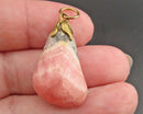 Pink Rhodochrosite Gemstone Pendant (Vintage) H117-1
