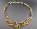 Faceted Glass Beaded Statement Necklace Vintage H117-10