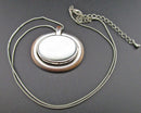 Mother of Pearl Gemstone Pendant Necklace (Vintage) H117-11