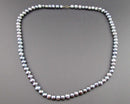 Peacock Blue Pearl Gemstone Necklace (Vintage) H117-20