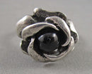 Rose Flower Ring Size 6 (925 Sterling Silver) Vintage H055-5