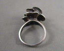 Rose Flower Ring Size 6 (925 Sterling Silver) Vintage H055-5