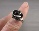 Rose Flower Ring Size 6 (925 Sterling Silver) Vintage H055-5