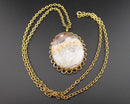 Crazy Lace Agate Gemstone Necklace (Vintage) H144-4