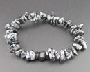 Snowflake Obsidain Gemstone Bracelet (Vintage) H144-5