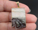 Agate Geode Gemstone Pendant (Vintage) H144-16