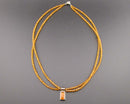 Amber Gemstone Pendant Necklace 925 Sterling Silver Vintage H144-17