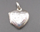 Heart Locket Pendant 925 Sterling Silver (Vintage) H144-18
