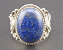 Lapis Lazuli Gemstone Ring 925 Sterling Silver Size 8 (Vintage) H144-19