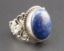 Lapis Lazuli Gemstone Ring 925 Sterling Silver Size 8 (Vintage) H144-19