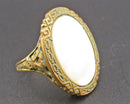 Mother of Pearl Gemstone Ring Size 4.5 (Vintage) H144-20