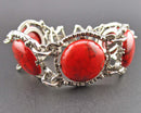 Red Acrylic Boho Bracelet (Vintage) H144-24