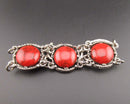 Red Acrylic Boho Bracelet (Vintage) H144-24