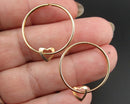 Solid 14K Gold Heart Hoop Earrings (Vintage) H144-26