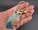 Owl Rhinestone Keychain Z061