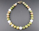 Unakite Gemstone Bracelet (Vintage) H025-1