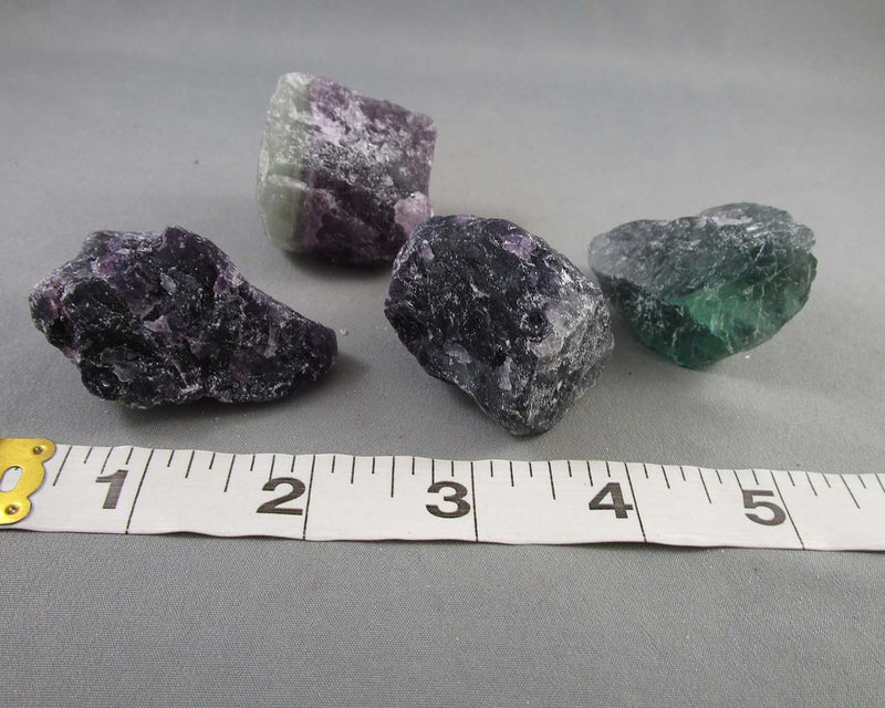 Rainbow Fluorite Crystals Raw 2pc H167-2