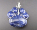 Sodalite Gemstone Cat Paw Pendant H025-5