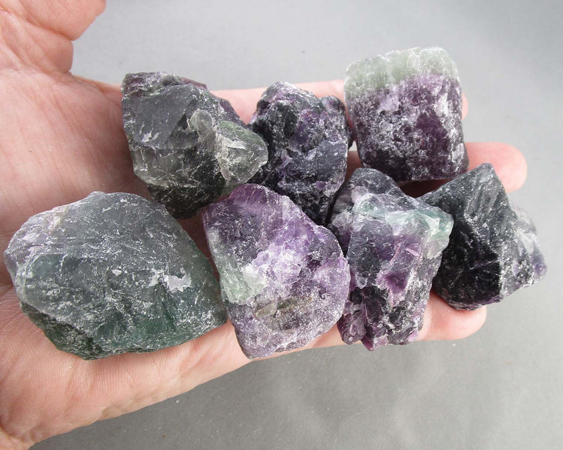 Rainbow Fluorite Crystals Raw 2pc H167-2