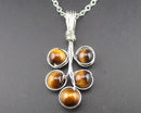 Tiger Eye Gemstone Pendant Necklace H025-8