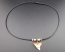 Shark Tooth Fossil Pendant Necklace (Vintage) H025-9