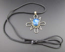 Agate Gemstone Pendant Necklace (Vintage) H025-10