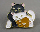 3 Cute Cats Enamel Pin 1pc (BIN 118)