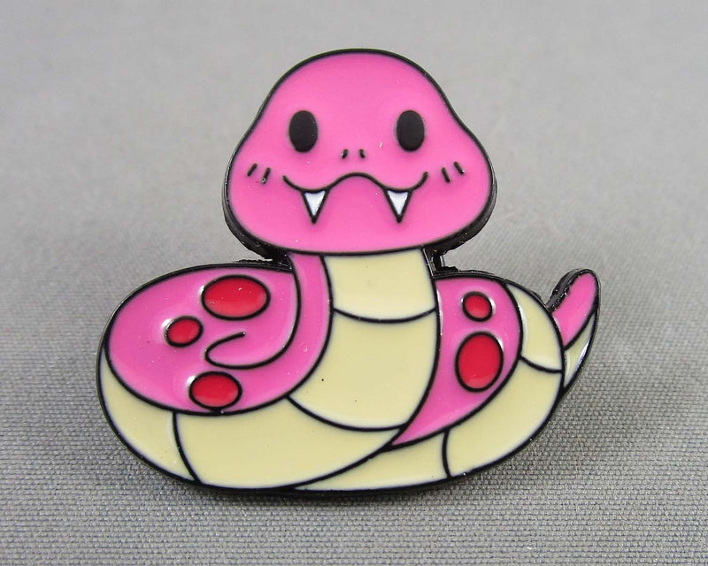 Pink Snake Enamel Pin 1pc (BIN 120)