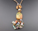 Mixed Gemstone Pendant Necklace (Vintage) H025-21
