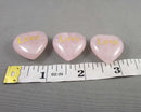 Rose Quartz Heart with "Love" 1pc J245