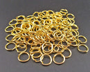 Jump Rings Gold Brass Various Sizes