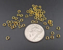 Jump Rings Gold Brass Various Sizes