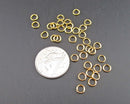 Jump Rings Gold Brass Various Sizes