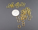 Jump Rings Gold Brass Various Sizes