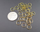 Jump Rings Gold Brass Various Sizes